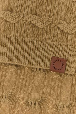 Stella McCartney Womens Thinner Scarf Camel Wool