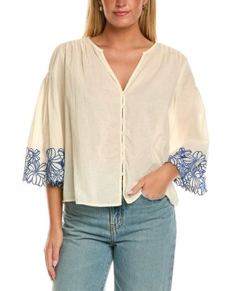 Velvet Blake Short Sleeve Woven Top