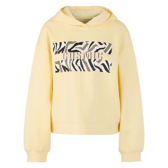 Marc Cain Sweatshirt met dierenprint - Dames - Hoodies - Geel - L - Katoen - Hoodies & sweatvesten