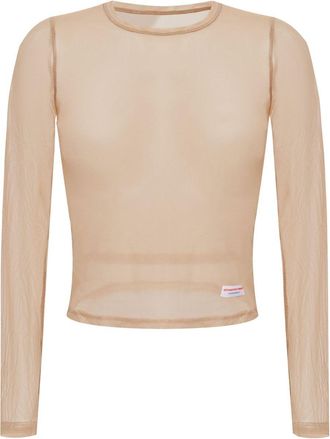 Alexander Wang Top semi trasparente - Toni neutri