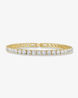 BEN ONI Round Cut Tennis Anklet in Gold at Nordstrom