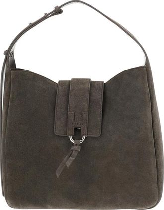 Hogan Schoudertas met Klep - Dames - Schoudertassen - Bruin - ONE Size - Leer - Tassen