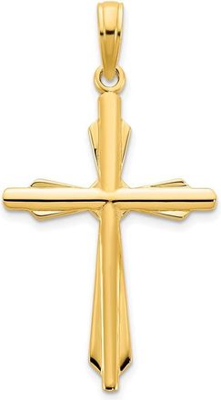 Diamond2Deal 14k Yellow Gold Fancy Cross Pendant