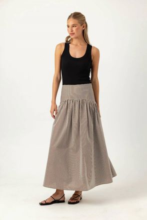 Sundays Celeste Maxi Skirt In Umber Stripe