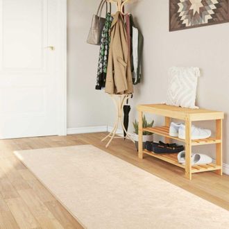 vidaXL vidaXL Runner Tappeto MARSA Crema 100 x 400 cm Poliestere e PVC