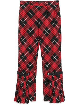 Jean Paul Gaultier Pantaloni a quadri - Rosso