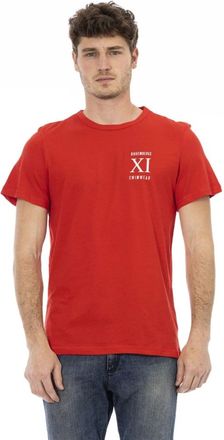 Dirk Bikkembergs Tops, Heren, Rood, S, Strandkleding T-shirt met voorprint