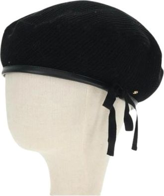 Gucci Pre-owned Accessories, female, Black, Size: ONE SIZE Pre-owned Vintage Cotton Hat