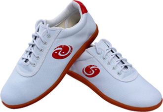 Generic Taekwondo Shoes, Unisex Boxing Sport Gym for Children Adults for Karate Kung Fu(White,5.5 UK)