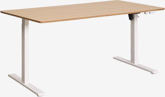 Sklum Escritorio Elevable El&eacute;ctrico Rectangular Con Funci&oacute;n De Memoria En Madera Y Hierro Serpi Sklum &x2194&xfe0e 160 Cm