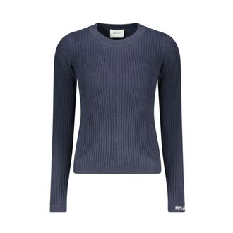 Pepe Jeans London Crewneck Sweater - Dames - Ronde hals truien - Blauw - XL - Katoen - Truien & Vesten