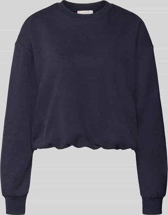 LeGer By Lena Gercke Sweatshirt mit Logo-Stitching Modell Jana in Dunkelblau, Gr&ouml;&szlig;e 34