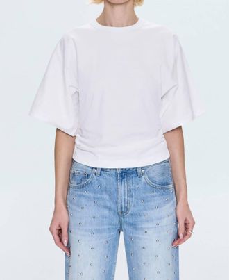 Pistola Denim Veronica Kimono Sleeve Fitted Tee In Le Blanc