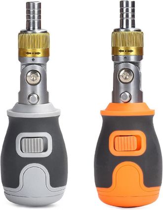 OEM Juego De 2 Destornilladores De Carraca Plegables Multi&aacute;ngulo 8 En 1, Con Rotaci&oacute;n De 180&deg;
