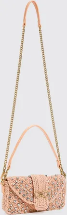Twinset Borsa in cotone crochet con strass