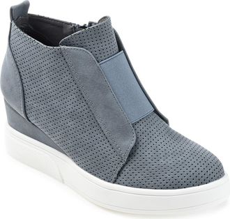 Journee Collection JOURNEE Clara Wedge Sneaker in Blue at Nordstrom Rack, Size 6.5