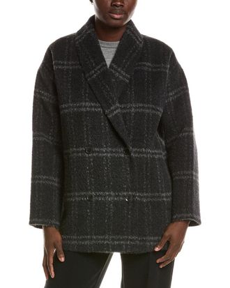 Eileen Fisher Alpaca & Wool-Blend Shawl Collar Coat