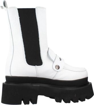 Yellow Stijlvolle Chelsea Boots met ornamentdetail - Dames - Chelseaboots - Wit - 38 EU - Schoenen