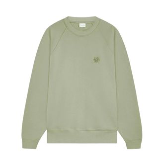 Filling Pieces Hoodies & sweatvesten, Heren, Groen, XL, Katoen, Sweatshirt Geborduurde Knoop