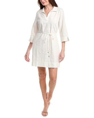 Tommy Bahama Palm View 3/4 Sleeve Linen-Blend Shift Dress