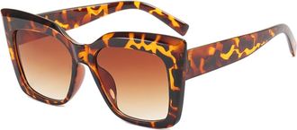 Generic Outdoor Mens Vacation Sunglasses Large Frame Sports Women Commuter Sun Glasses(Brown)