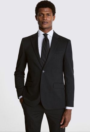 Moss Slim Fit Charcoal Stretch Suit Jacket