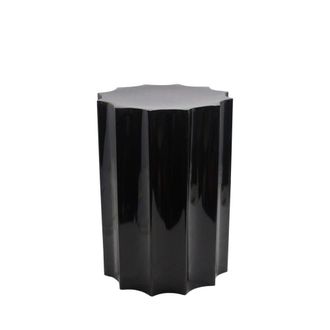 DRAWER Mesa auxiliar redonda de aluminio &oslash;33,5cm - Negro