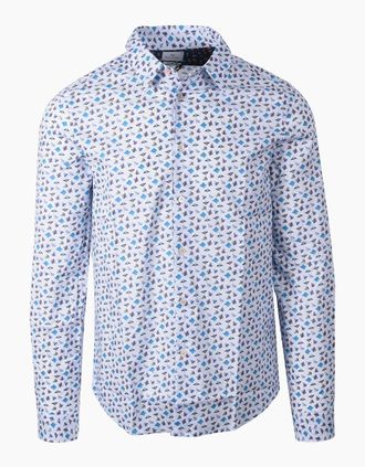 Paul Smith Mens PAUL SMITH LS TAILORED FIT SHIRT LIGHT BLUE - Size: 42