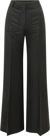 Victoria Beckham Broeken, Dames, Zwart, 2Xs, Wol, Alina Trouser