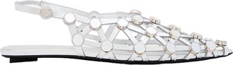 The Attico Pointed Ballerina Flats With Mirror Accents