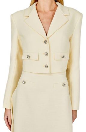 endless rose Crop Tweed Jacket in Butter at Nordstrom, Size Large