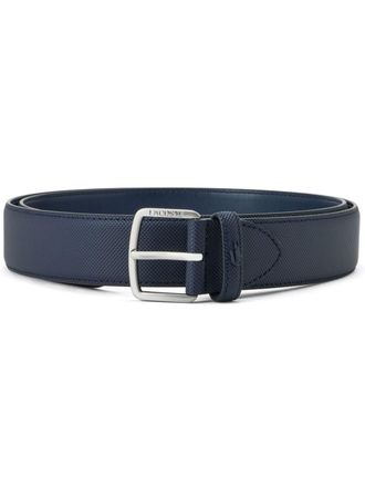 Lacoste logo-engraved belt - Blue