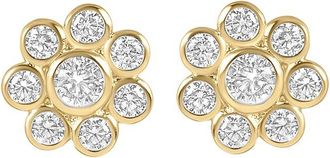 Electric Picks 14K Plated Cz Daisy Stud Studs
