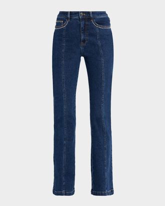 Cinq &agrave; Sept Shailene Studded Heart Jeans