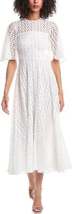 Valentino Embroidered Lace Midi Dress