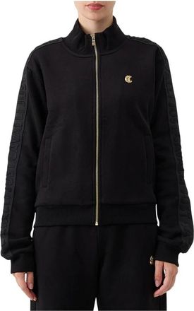 Just Cavalli Felpa con zip - Dames - Vesten met rits - Zwart - M - Katoen - Hoodies & sweatvesten