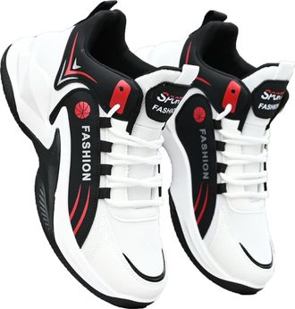 Generic Unisex Casual Lightweight Shoes for Running Walking - Breathable Competition Training Basketball Sneakers for Men (Black [Mesh],6.5)