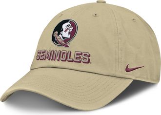 Nike Florida State On-Field Club Gameday Nike Mens College Adjustable Hat in Yellow | NC0179WFTN-MBJ