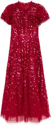 Needle & Thread deco dot ankle gown - women - Recycled Polyester/Recycled Polyester - 14 - Red