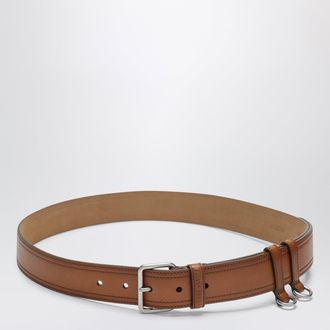 Miu Miu Cintura in pelle di vitello cognac con ganci