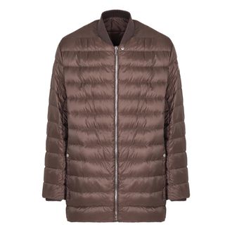 Rick Owens Winter Jackets, male, Brown, Size: L Lightweight Nylon Parka