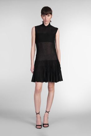 Andreadamo Abito corto in viscosa nera