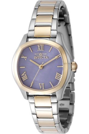 Invicta Wildflower 48241 Dames Horloge - Quartz Uurwerk - Roestvrij Staal met parelmoeren Wijzerplaat - 32mm
