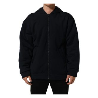 Dolce & Gabbana Full Zip Hooded Bomber Jacket - male - Dolce & Gabbana - Winter Jackets - Black - XL - Jackets