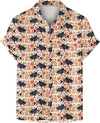 Generic Funny Shirts for Men Short Sleeve | Casual Animal Printed Designer Fashion Tops | Summer Hawaiian Holiday Beach Shirt | Vacation Outfits | Country Sty