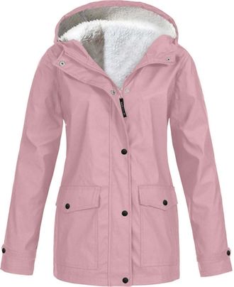 Generic Ladies Waterproof Rain Jackets with Hood Womens Tracksuit Jacket Plus Size Womens Raincoats Waterproof Jackets Long Plus Size Hoodie Women Long Trench