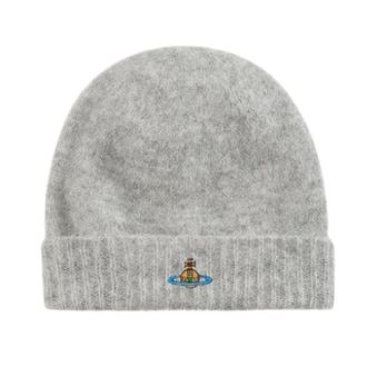 Vivienne Westwood Beanies, unisex, Gray, Size: ONE SIZE Grey Hats for Stylish Look