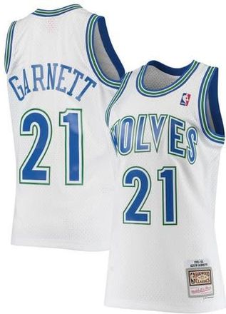 Mitchell & Ness Mens Mitchell & Ness Kevin Garnett White Minnesota Timberwolves 1995/96 Hardwood Classics Swingman Jersey at Nordstrom, Size Small