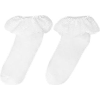 Maje Lace frill socks in White at Nordstrom
