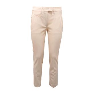 Dondup Slim-fit Trousers, female, White, W33, Wool Blend Trousers Made in Italy